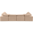 Meridian Furniture Comfy Beige Velvet 6-Pc. Modular Sectional