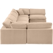 Meridian Furniture Comfy Beige Velvet 6-Pc. Modular Sectional