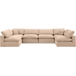 Meridian Furniture Comfy Beige Velvet 6-Pc. Modular Sectional