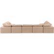 Meridian Furniture Comfy Beige Velvet 7-Pc. Modular Sectional