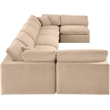 Meridian Furniture Comfy Beige Velvet 7-Pc. Modular Sectional