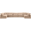 Meridian Furniture Comfy Beige Velvet 7-Pc. Modular Sectional