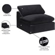 Meridian Furniture Comfy Black Velvet Armless Chair