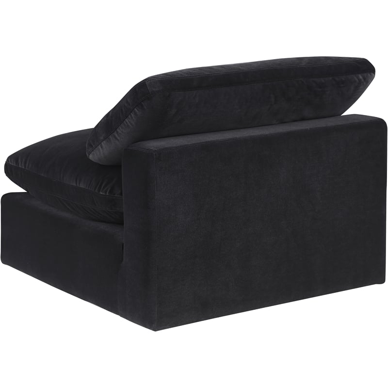 Meridian Furniture Comfy Black Velvet Armless Chair