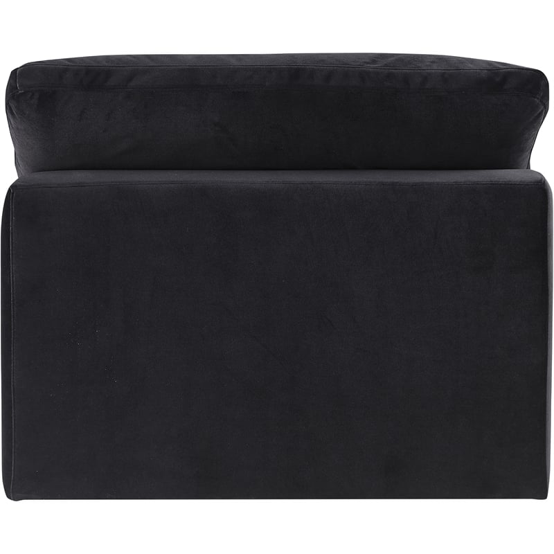 Meridian Furniture Comfy Black Velvet Armless Chair