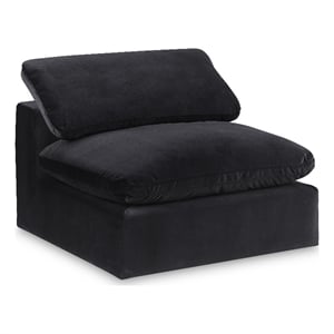 Meridian Furniture Comfy Black Velvet Armless Chair