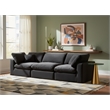 Meridian Furniture Comfy Black Velvet 3-Pc. Modular Sofa