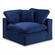 Meridian Furniture Comfy Navy Velvet Corner Chair