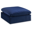 Meridian Furniture Comfy Navy Velvet Ottoman