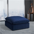 Meridian Furniture Comfy Navy Velvet Ottoman