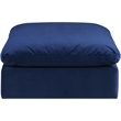 Meridian Furniture Comfy Navy Velvet Ottoman