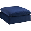 Meridian Furniture Comfy Navy Velvet Ottoman