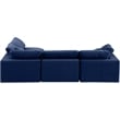 Meridian Furniture Comfy Navy Velvet 4-Pc. Modular Sectional