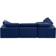 Meridian Furniture Comfy Navy Velvet 4-Pc. Modular Sectional