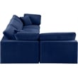 Meridian Furniture Comfy Navy Velvet 4-Pc. Modular Sectional