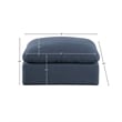 Meridian Furniture Comfy Navy Linen Textured Fabric Ottoman