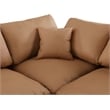Meridian Furniture Comfy Cognac Vegan Leather Corner Chair