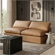 Meridian Furniture Comfy Cognac Vegan Leather 2-Pc. Modular Sofa