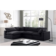 Meridian Furniture Comfy Black Velvet 4-Pc. Modular Sectional
