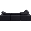 Meridian Furniture Comfy Black Velvet 4-Pc. Modular Sectional