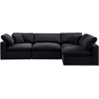 Meridian Furniture Comfy Black Velvet 4-Pc. Modular Sectional