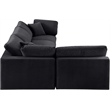 Meridian Furniture Comfy Black Velvet 4-Pc. Modular Sectional