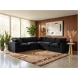 Meridian Furniture Comfy Black Velvet 5-Pc. Modular Sectional