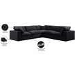 Meridian Furniture Comfy Black Velvet 5-Pc. Modular Sectional