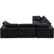 Meridian Furniture Comfy Black Velvet 5-Pc. Modular Sectional