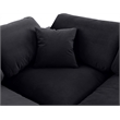 Meridian Furniture Comfy Black Velvet 5-Pc. Modular Sectional