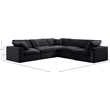 Meridian Furniture Comfy Black Velvet 5-Pc. Modular Sectional