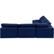 Meridian Furniture Comfy Navy Velvet 5-Pc. Modular Sectional