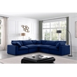Meridian Furniture Comfy Navy Velvet 5-Pc. Modular Sectional