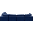 Meridian Furniture Comfy Navy Velvet 5-Pc. Modular Sectional