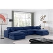 Meridian Furniture Comfy Navy Velvet 6-Pc. Modular Sectional