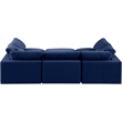 Meridian Furniture Comfy Navy Velvet 6-Pc. Modular Sectional