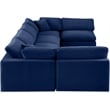 Meridian Furniture Comfy Navy Velvet 6-Pc. Modular Sectional