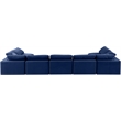 Meridian Furniture Comfy Navy Velvet 7-Pc. Modular Sectional