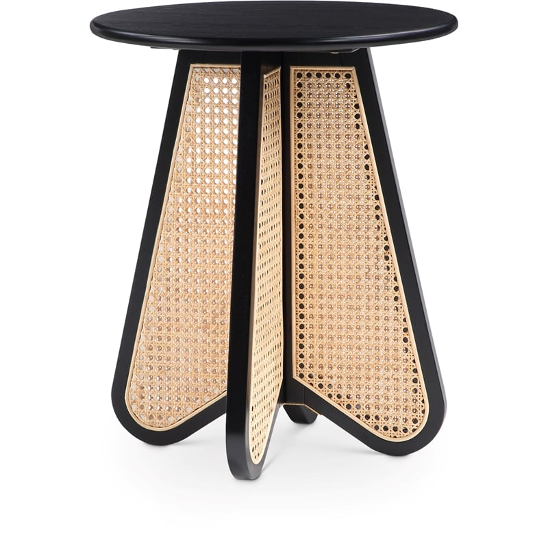 Meridian Furniture Butterfly Black Oak Veneer Top End Table