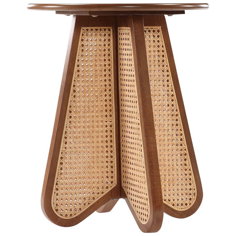 meridian furniture butterfly walnut oak veneer top end table