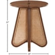Meridian Furniture Butterfly Walnut Oak Veneer Top End Table
