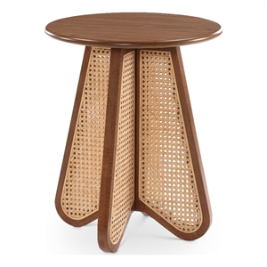 Meridian Furniture Butterfly Walnut Oak Veneer Top End Table