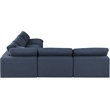 Meridian Furniture Comfy Navy Linen Textured Fabric 5-Pc. Modular Sectional