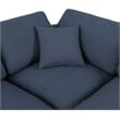 Meridian Furniture Comfy Navy Linen Textured Fabric 5-Pc. Modular Sectional