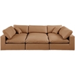 Meridian Furniture Comfy Cognac Vegan Leather 6-Pc. Modular Sectional