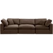 Meridian Furniture Comfy Brown Velvet 3-Pc. Modular Sofa