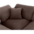 Meridian Furniture Comfy Brown Velvet 3-Pc. Modular Sofa