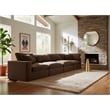 Meridian Furniture Comfy Brown Velvet 4-Pc. Modular Sofa