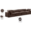 Meridian Furniture Comfy Brown Velvet 4-Pc. Modular Sofa
