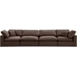 Meridian Furniture Comfy Brown Velvet 4-Pc. Modular Sofa